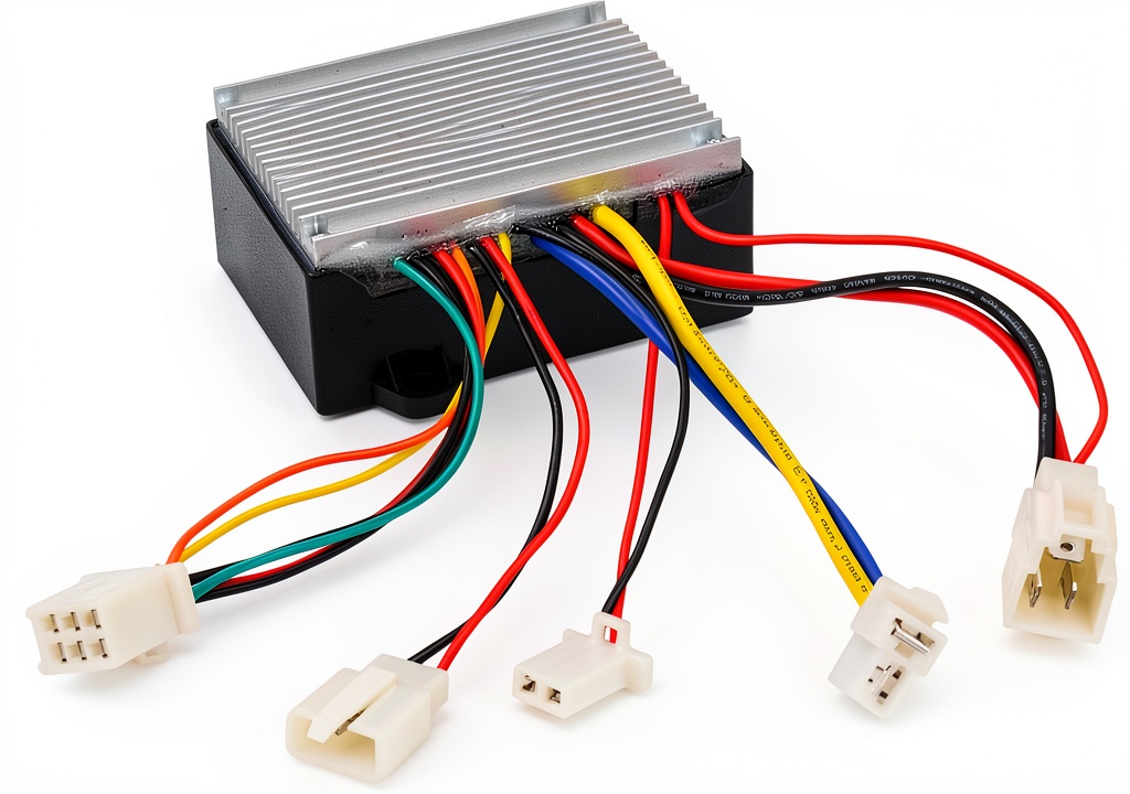 Installing Razor 6-Pin Control Module for Dirt Quad and Mini Chopper on a wooden workbench