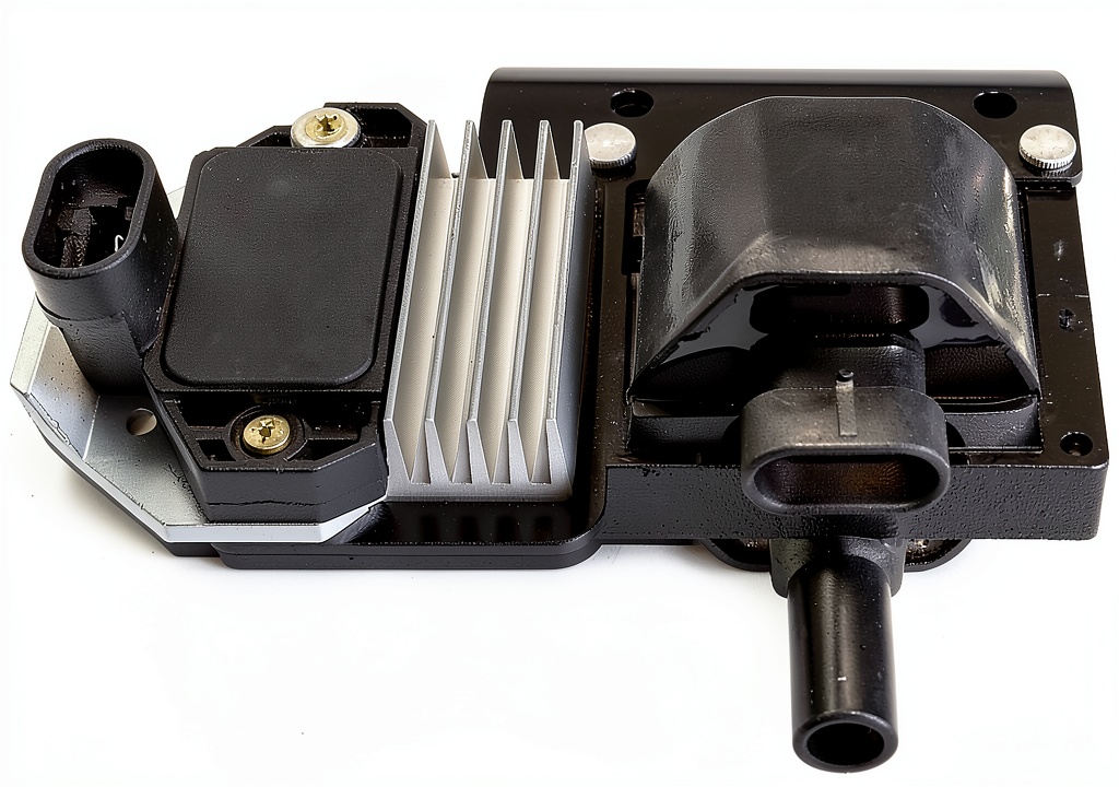 Installing GAM Ignition Coil for Buick Roadmaster on a wooden workbench
