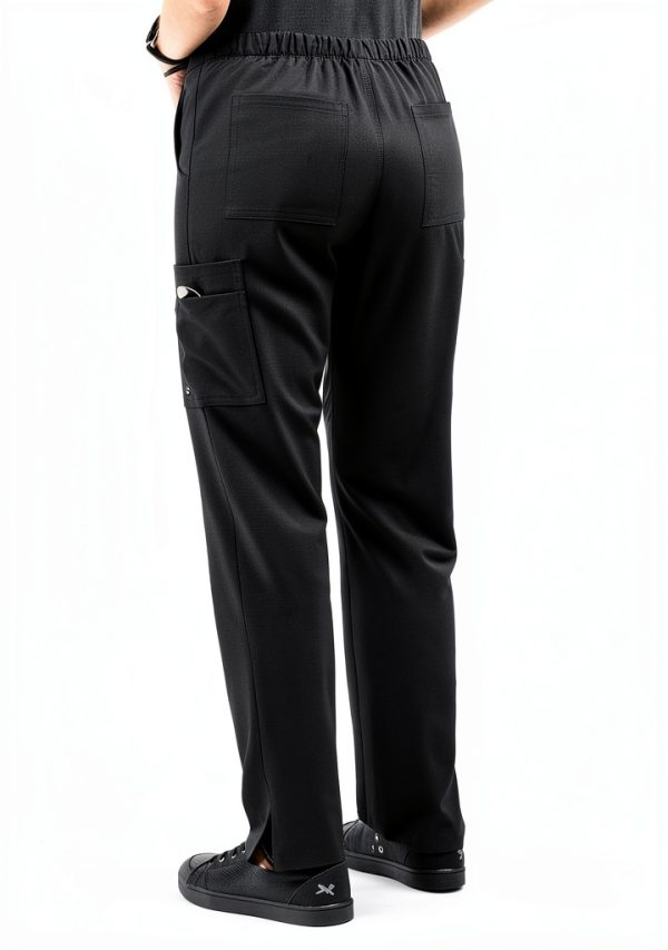ChefUniforms Women's Performance Stretch Chef Pant 11 Pockets Black-1
