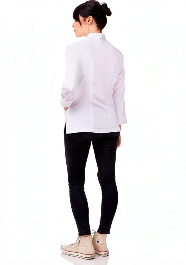 Chef Works Marrakesh V-Series Women's Chef Coat White-3