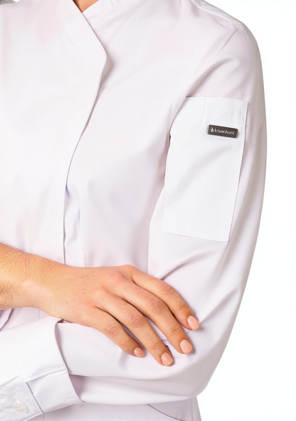 Chef Works Marrakesh V-Series Women's Chef Coat White-2