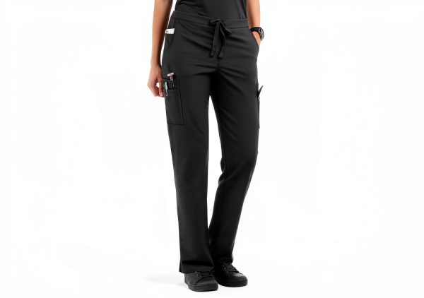 ChefUniforms Women's Performance Stretch Chef Pant 11 Pockets Black-2