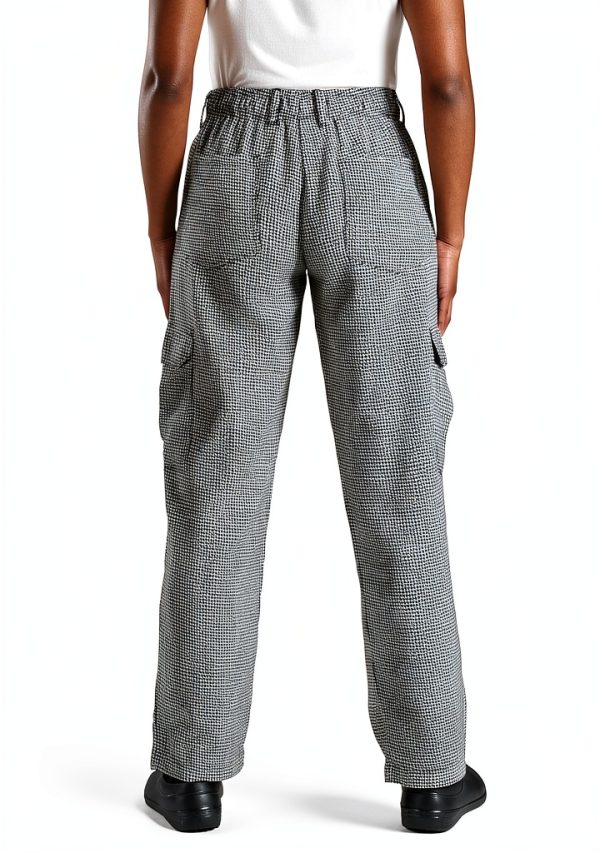 Mercer Culinary Genesis Chef Cargo Pant Hounds Tooth M Black White-1