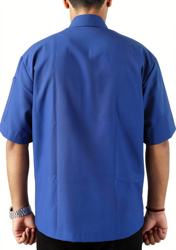 Chef Jacket Unisex Short Sleeve Black with Multi Contrast Piping S-6XL-7