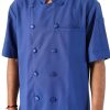 Chef Jacket Unisex Short Sleeve Black with Multi Contrast Piping S-6XL-5