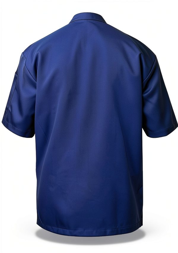 Chef Jacket Unisex Short Sleeve Black with Multi Contrast Piping S-6XL-3