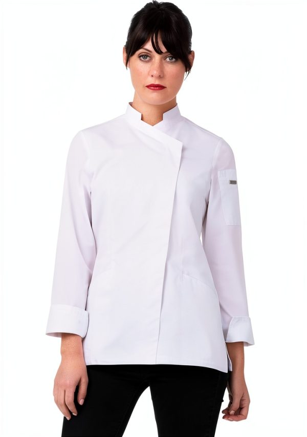 Chef Works Marrakesh V-Series Women's Chef Coat White-0