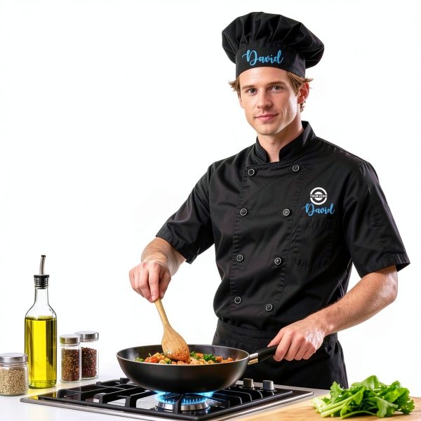 Custom Chef Coat Personalized Unisex Jacket with Name Logo - CC-251013-4
