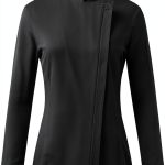 Ubon Women's Chef Coat Side Mesh Vent Zipper Jacket-0