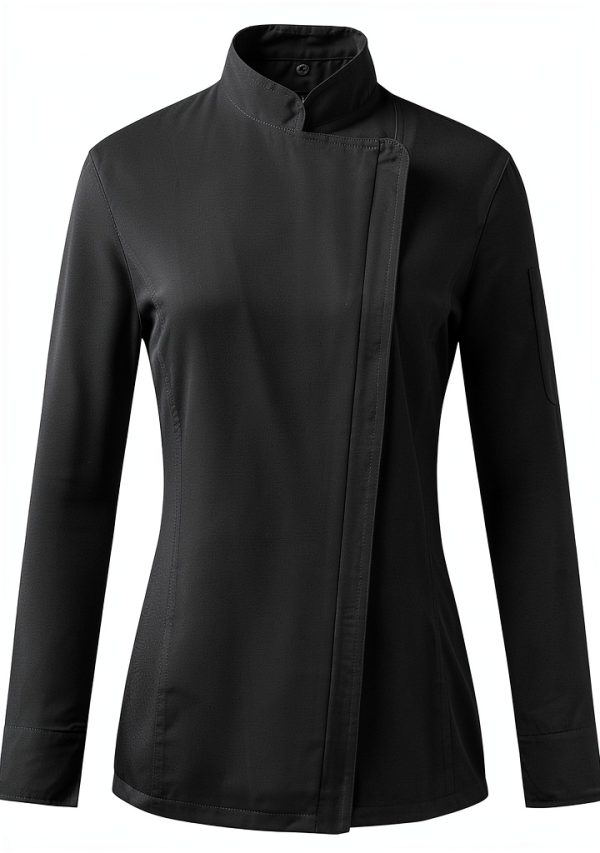 Ubon Women's Chef Coat Side Mesh Vent Zipper Jacket-0