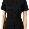 Chef Jacket Uniform by Uniformates Women Short Sleeve Mesh Vented-3