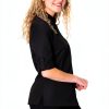 Chef Works Women's Lansing Chef Coat Classic Black White Options-2