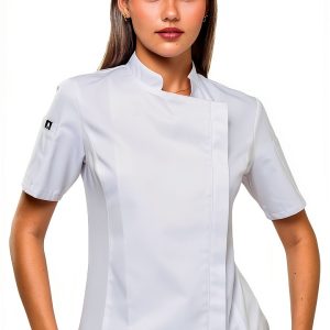 Chef Coat for Women Lux Form Water-Repellent Mesh Side Panel Jacket-0