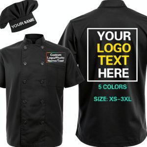 Custom Chef Coat Personalized Unisex Jacket with Name Logo - CC-251013-0