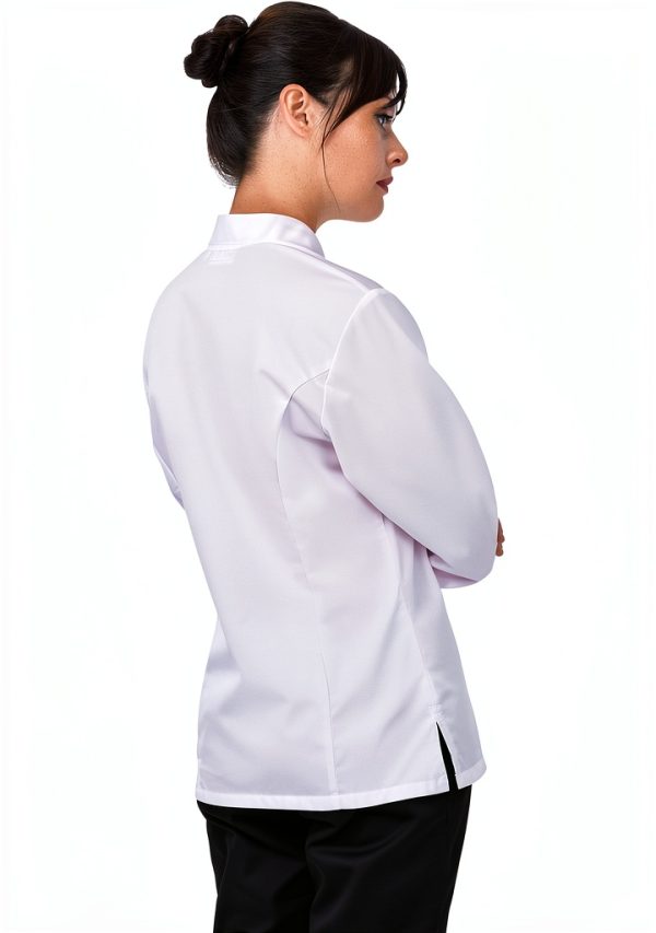 Chef Works Women's Sofia Chef Coat - Lightweight Fine-Twill, White-2