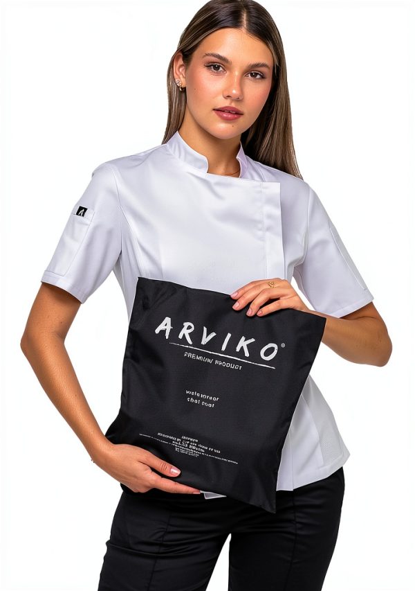 Chef Coat for Women Lux Form Water-Repellent Mesh Side Panel Jacket-1