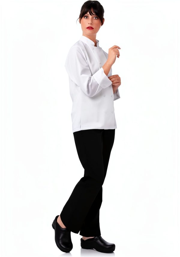 Chef Works Women's Sofia Chef Coat - Lightweight Fine-Twill, White-1