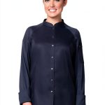 Chef Works women's Tulum Chef Coat - Grey Medium, Kitchen Jacket-0