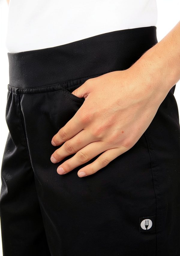 Chef Works Women's Lightweight Slim Chef Pants Black-5
