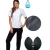 Chef Coat for Women Lux Form Water-Repellent Mesh Side Panel Jacket-4