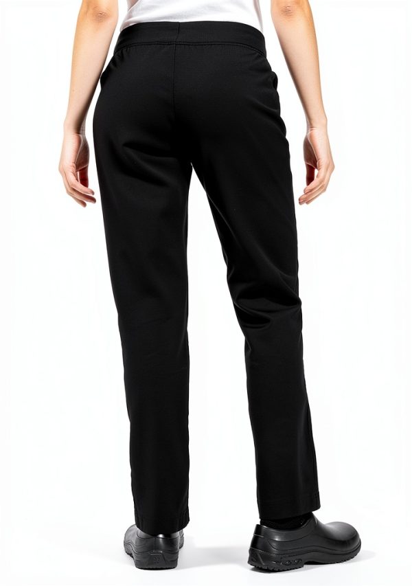Chef Works Women's Lightweight Slim Chef Pants Black-1
