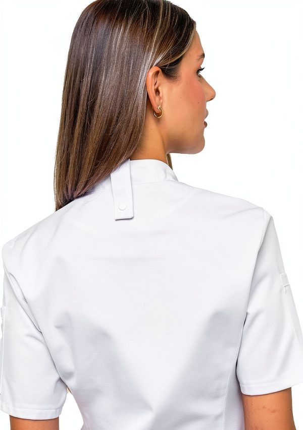 Chef Coat for Women Lux Form Water-Repellent Mesh Side Panel Jacket-3