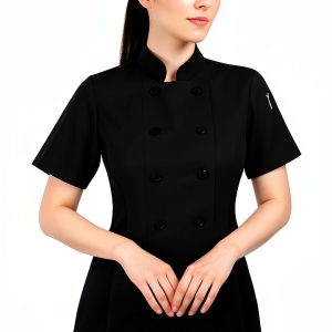 Chef Jacket Uniform by Uniformates Women Short Sleeve Mesh Vented-0