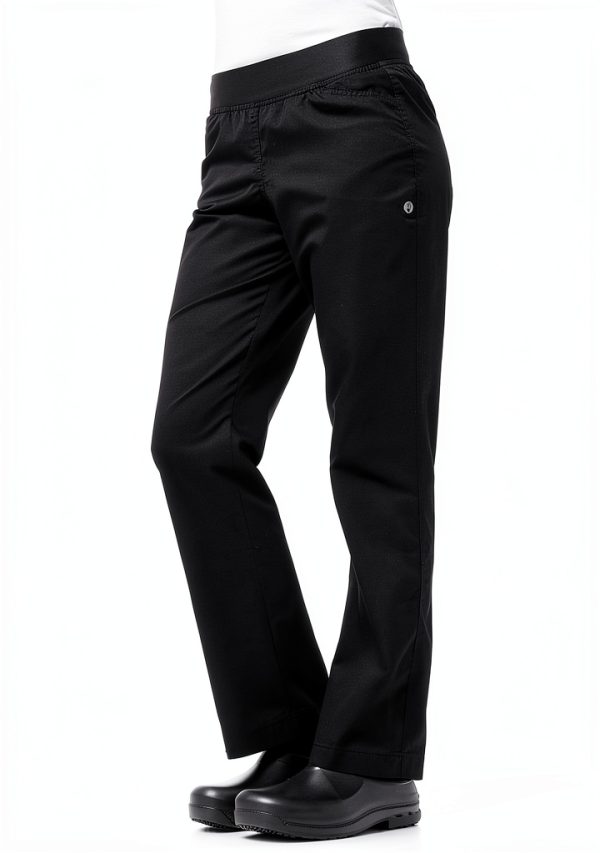Chef Works Women's Lightweight Slim Chef Pants Black-0